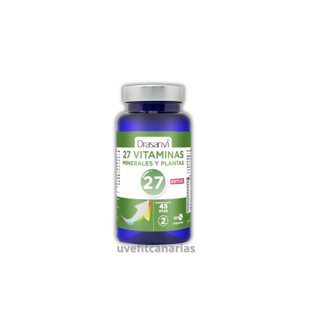 27 Vitaminas + Minerales, Antiox, 90 Comprimidos - Drasanvi
