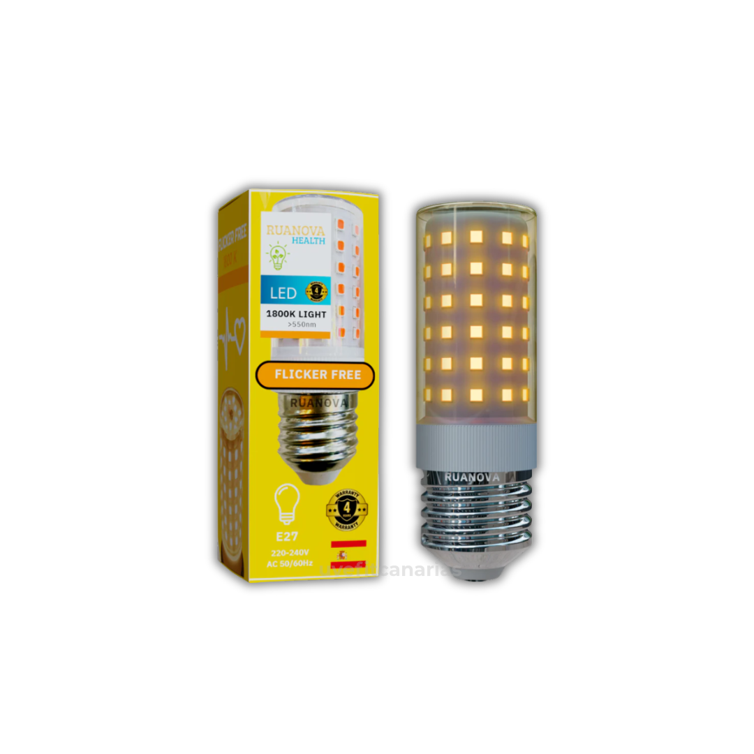 Bombilla BIO LED Luz Naranja 1800K Flicker FREE - E14