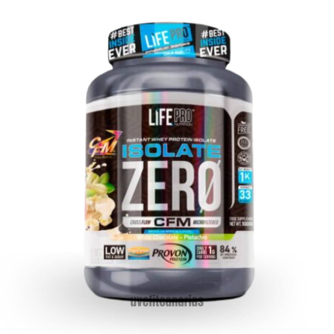 Proteína Isolate Zero, pistacho con chocolate blanco, 1kg - LifePro