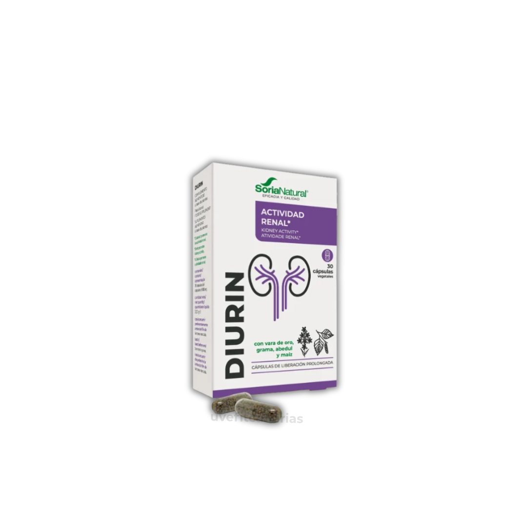 Diurin, Actividad renal, 30 cápsulas - Soria Natural