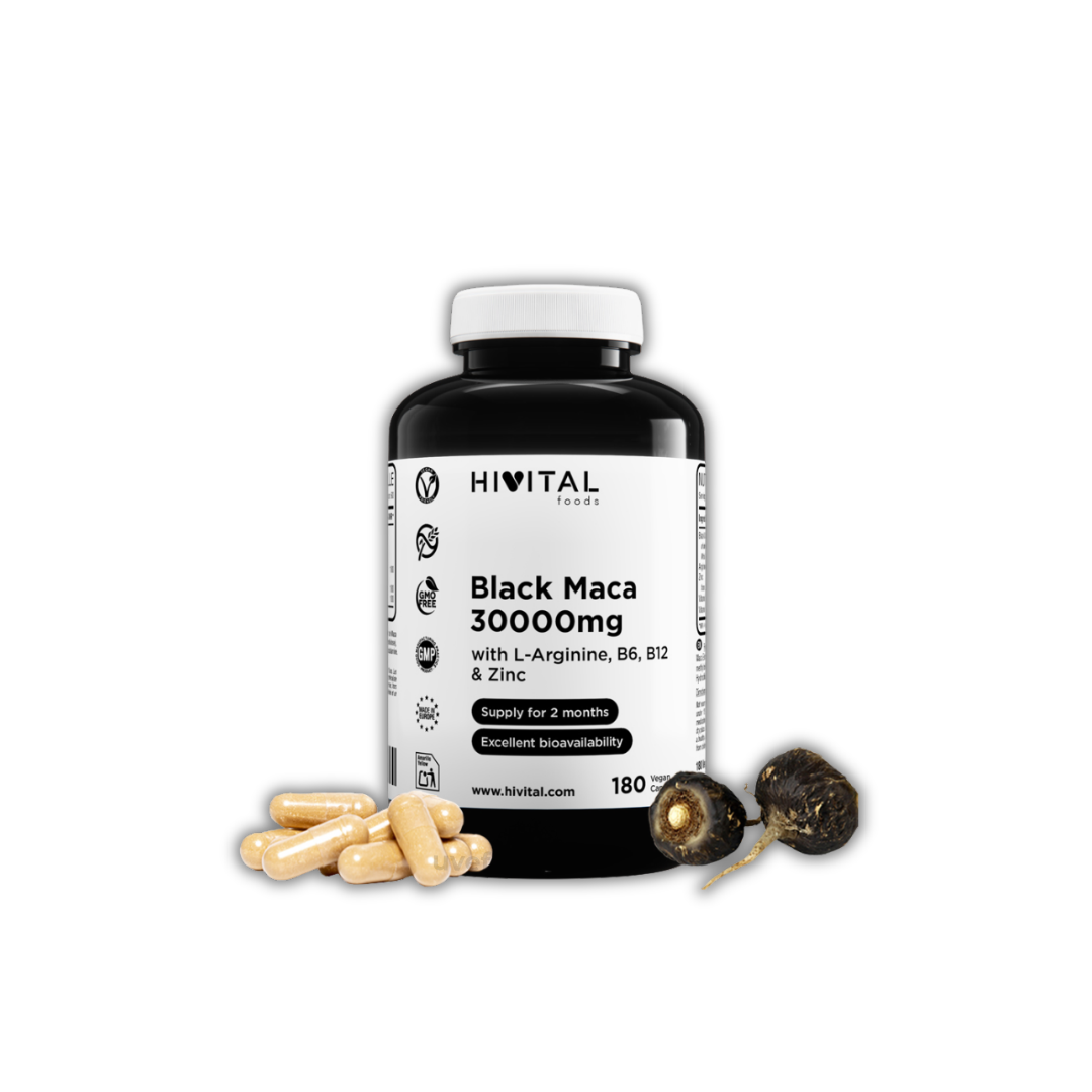 Maca Negra 3000mg, 180 cápsulas - Hivital
