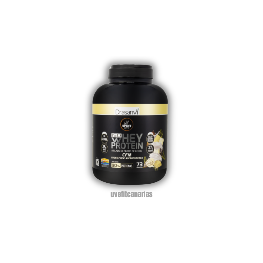 Proteína IsoWhey, Chocolate Blanco, 2.2 kg - Drasanvi