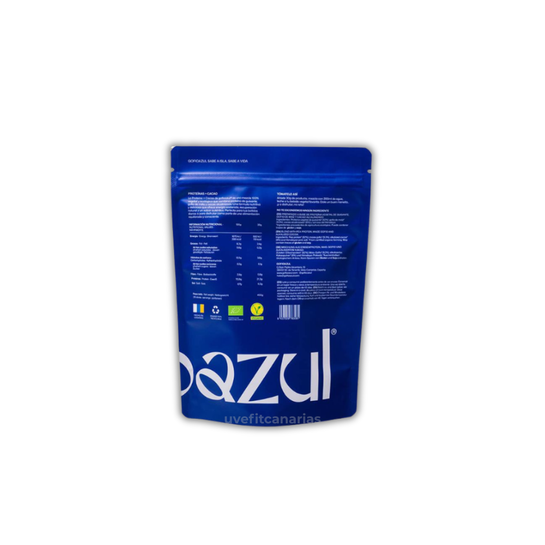 Proteína Vegetal + Cacao, 450gr XL - Gofio Azul