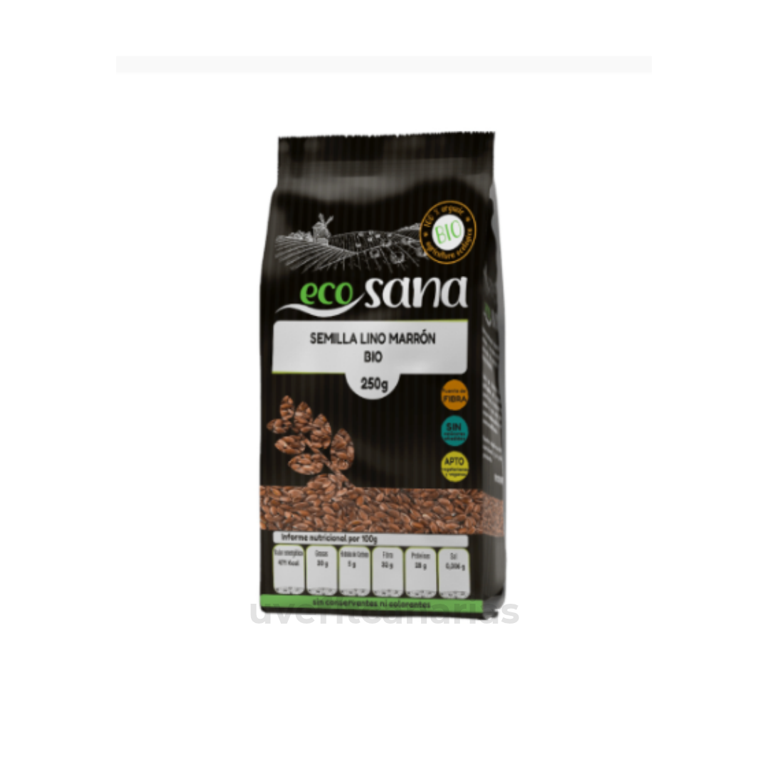 Semilla de Lino Marrón BIO, 250 g - EcoSana