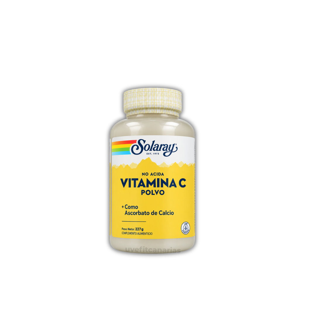 Vitamina C en Polvo, No acida, 227gr - Solaray