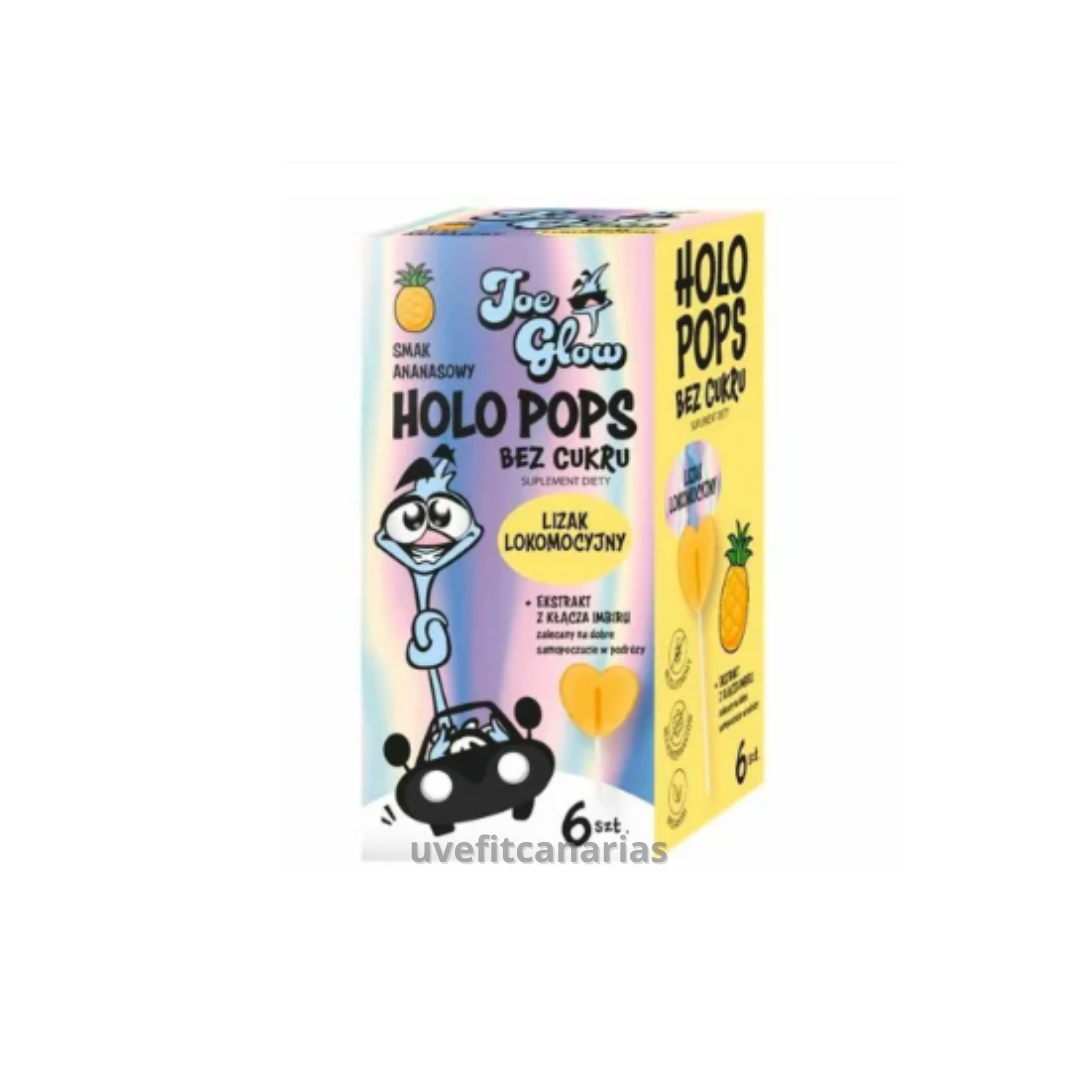 Piruletas para viajes HoloPops Joe Glow pack 6 unidades