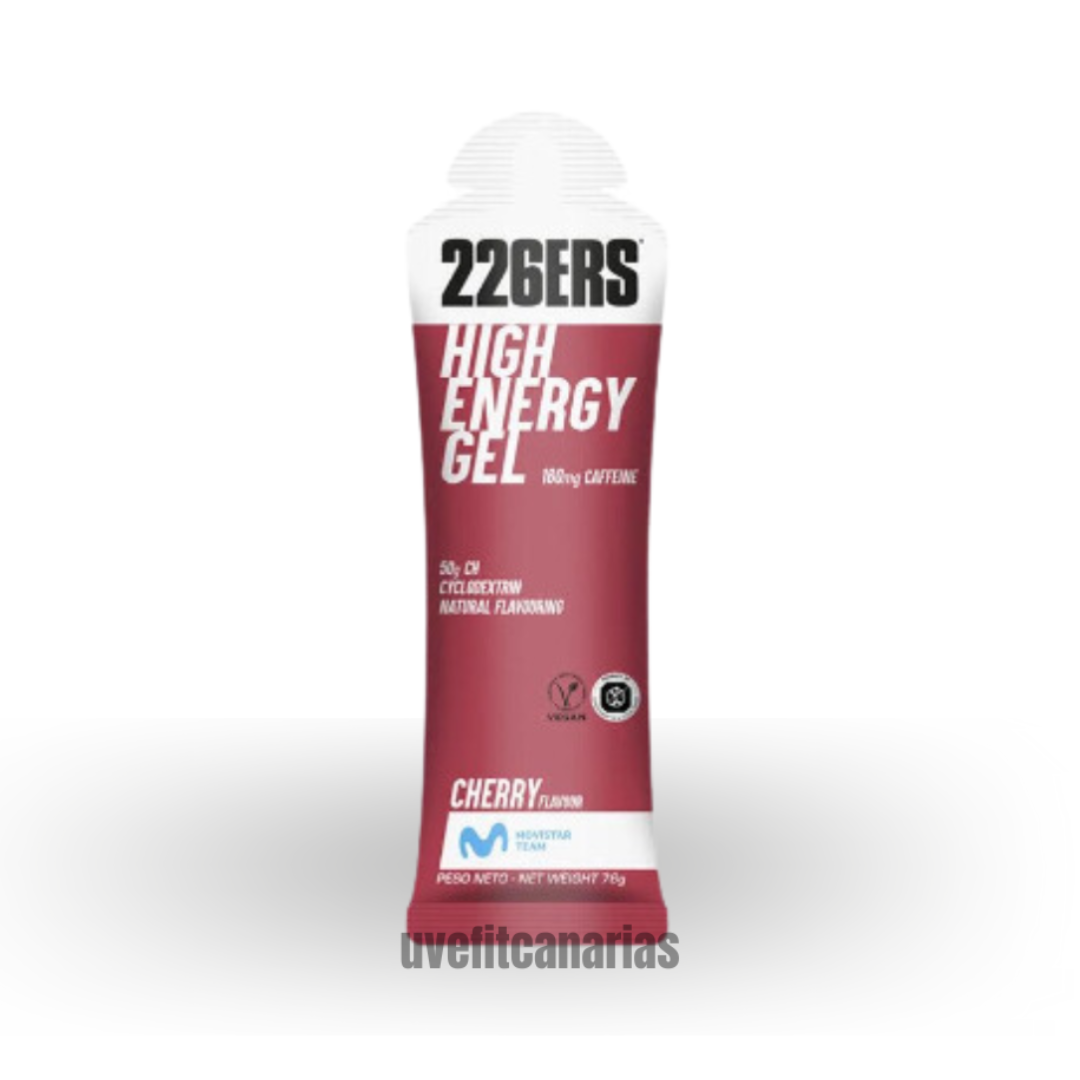 Gel energético, High energy gel, Cereza con cafeína, 76 g - 226ERS