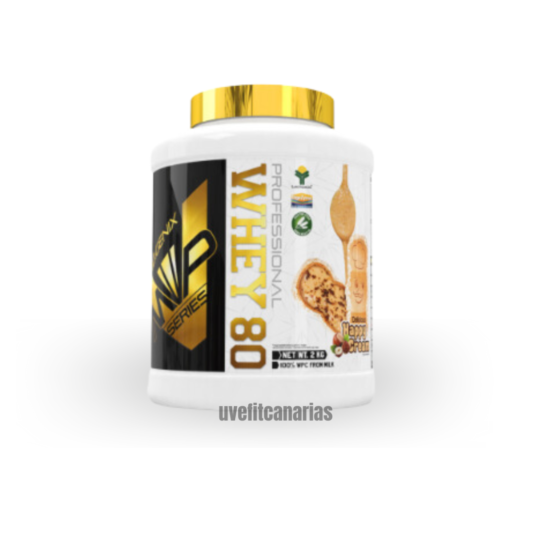 Proteína Whey 80 Profesional, Happy Cream 2kg - IoGenix