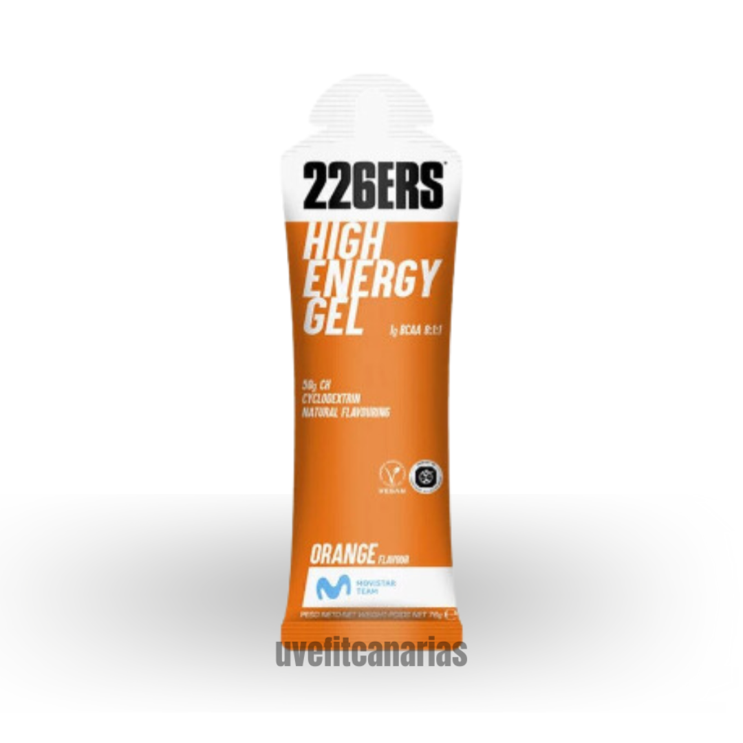 Gel energético, High energy gel, Naranja BCAA, 76 g - 226ERS