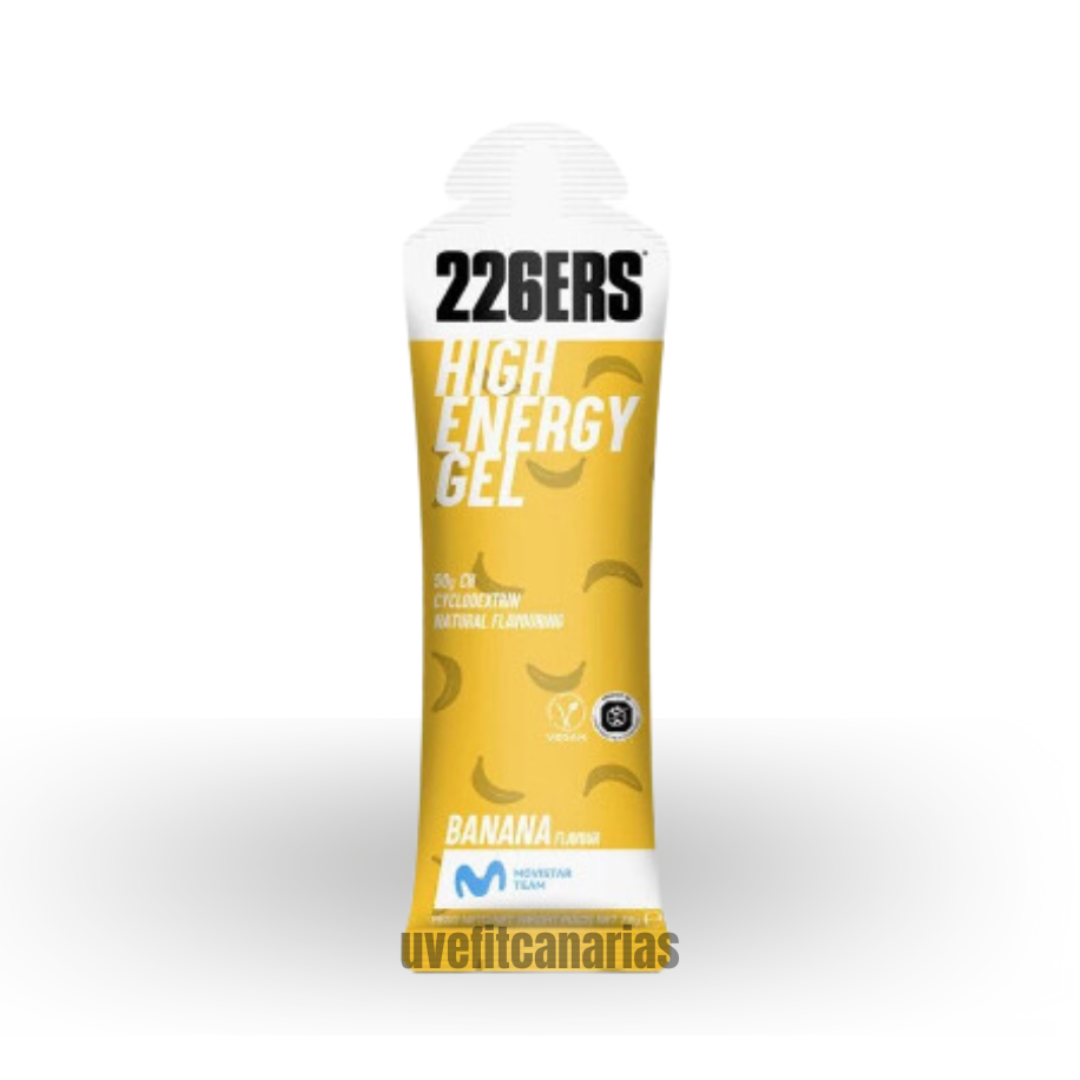 Gel energético, High energy gel, Plátano, 76 g - 226ERS