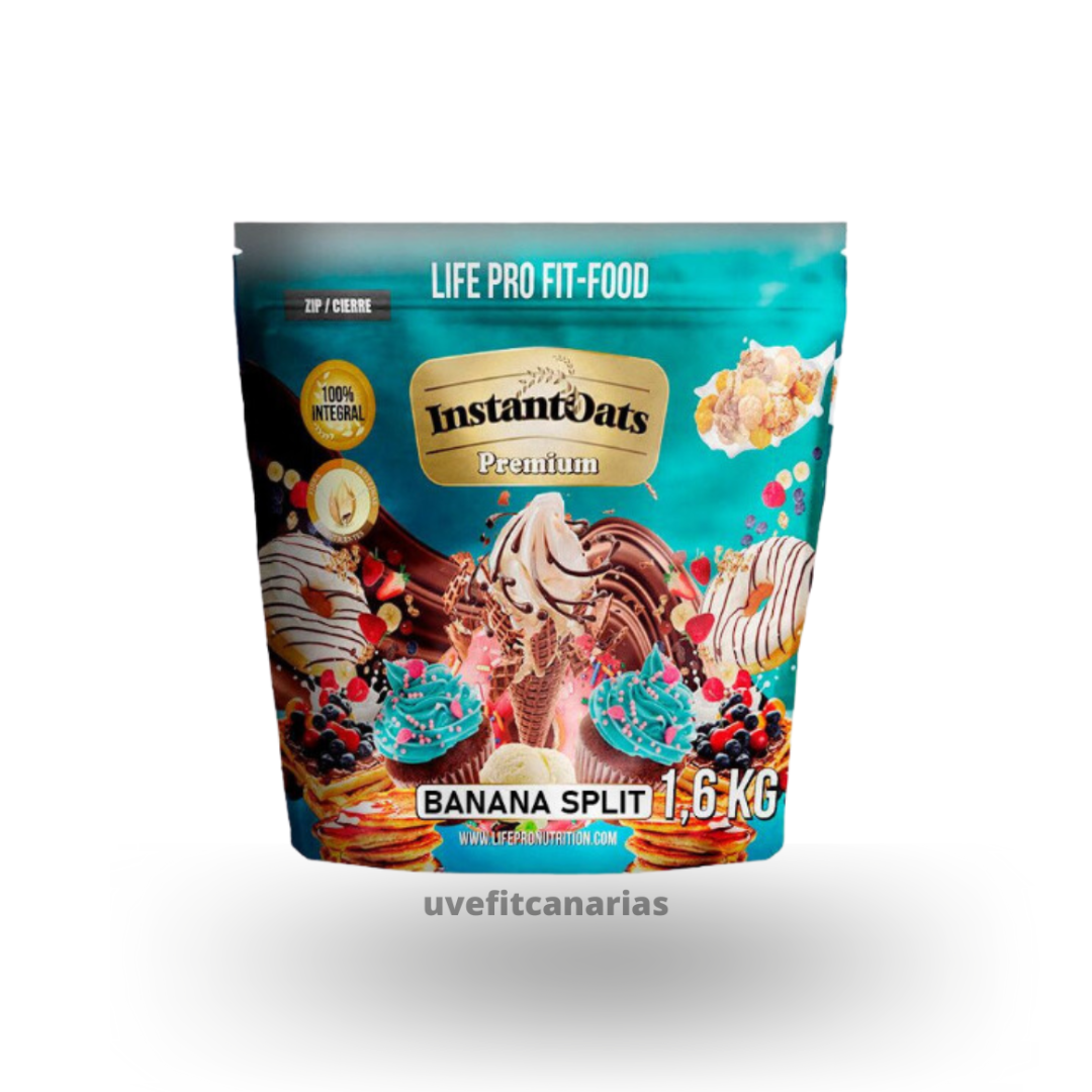 Harina de avena, Helado de plátano 1,6 kg - Life Pro