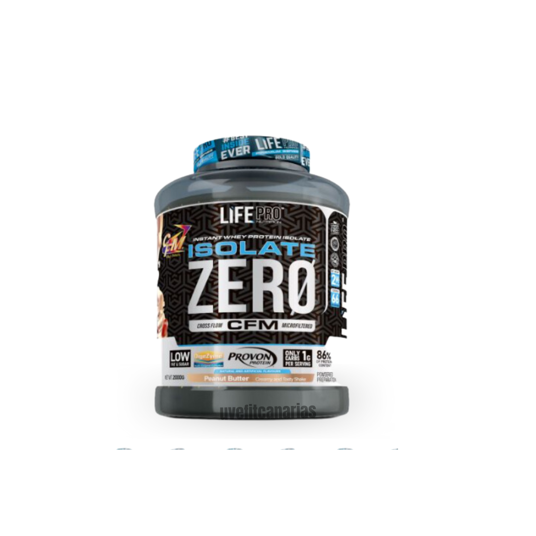 Proteína Isolate Zero, Cacahuete, 2kg - LifePro