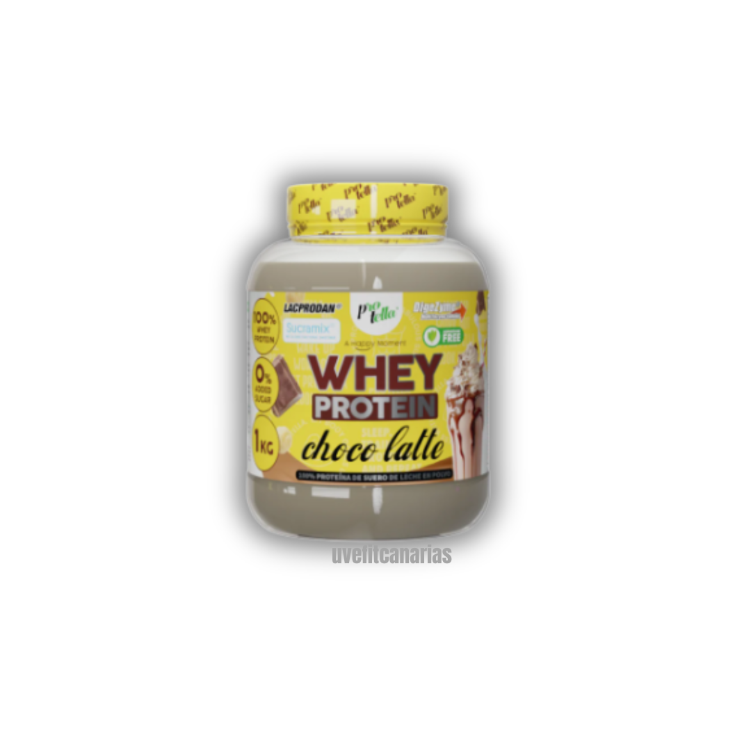Proteína Whey, Choco latte, 1kg - Protella
