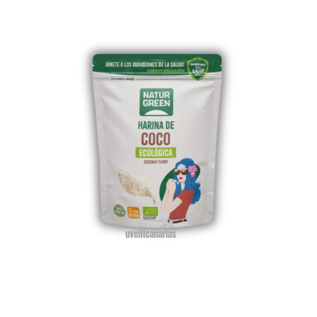 Harina de Coco Bio, sin gluten, 500 gr - Naturgreen