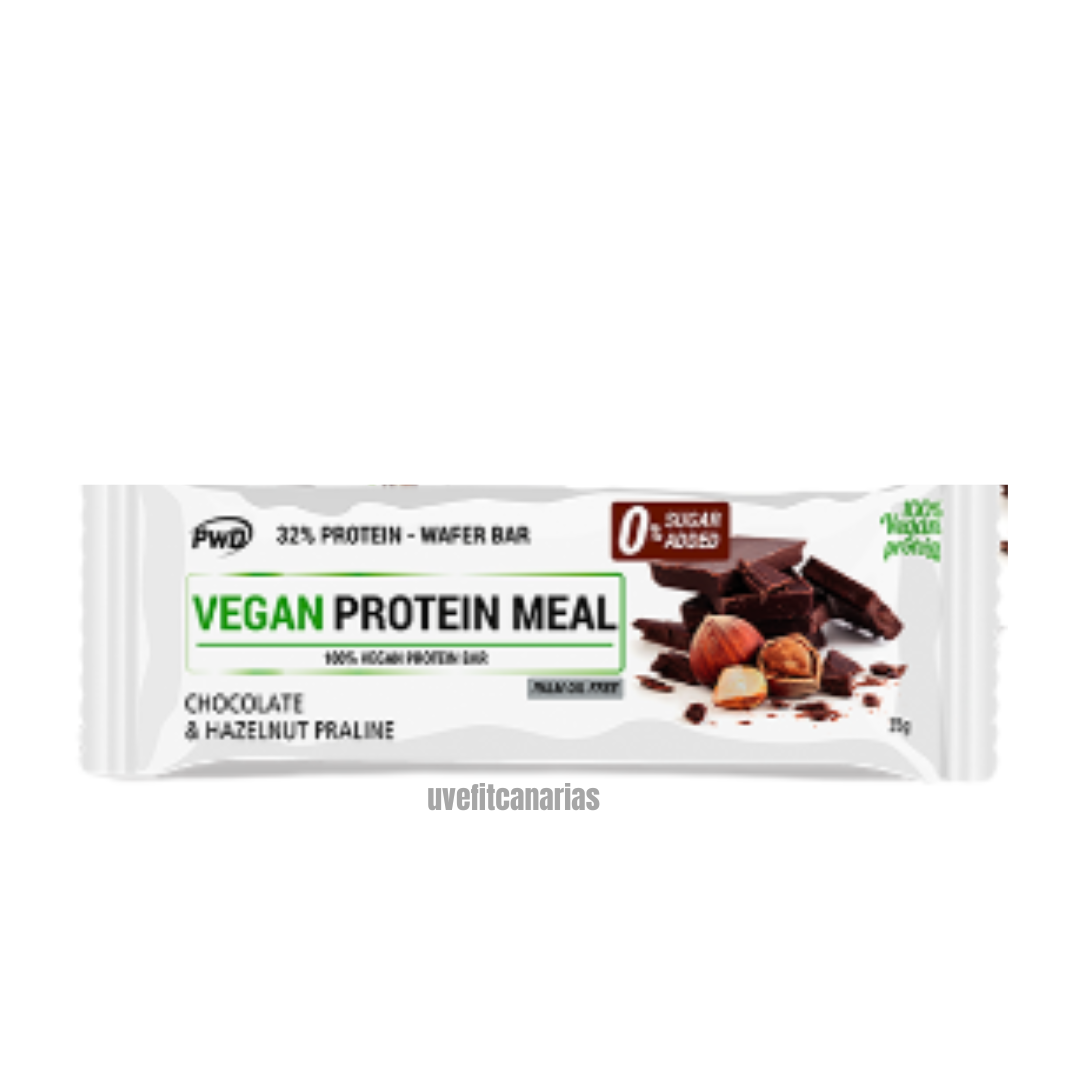 Barrita de proteína vegana, chocolate con avellana - PWD