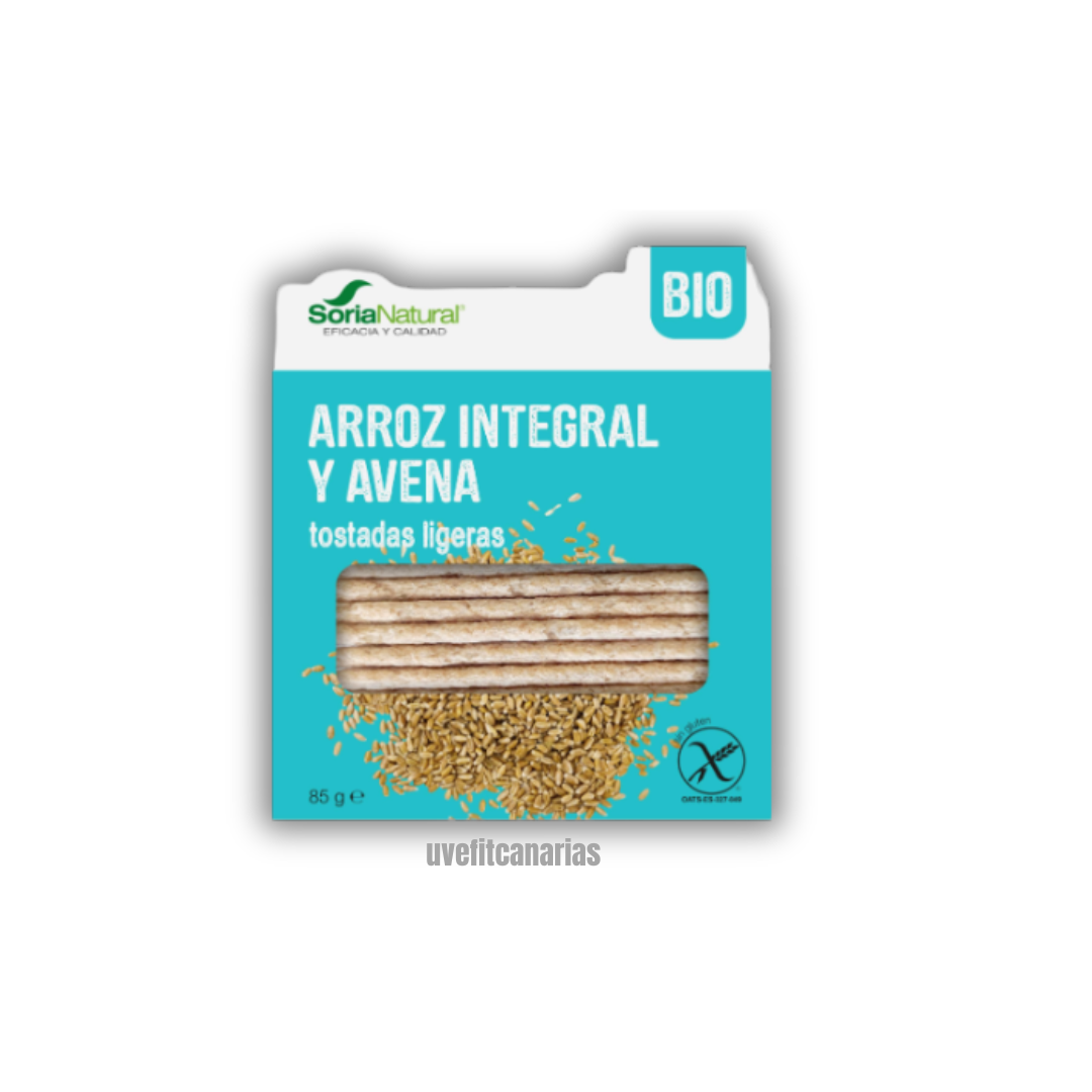 Tostadas ligeras de arroz integral y avena, 85gr - Soria Natural