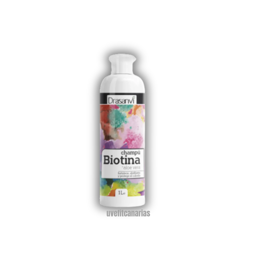 Champú Biotina con aloe vera, para todo tipo de cabellos, 1 litro - Drasanvi
