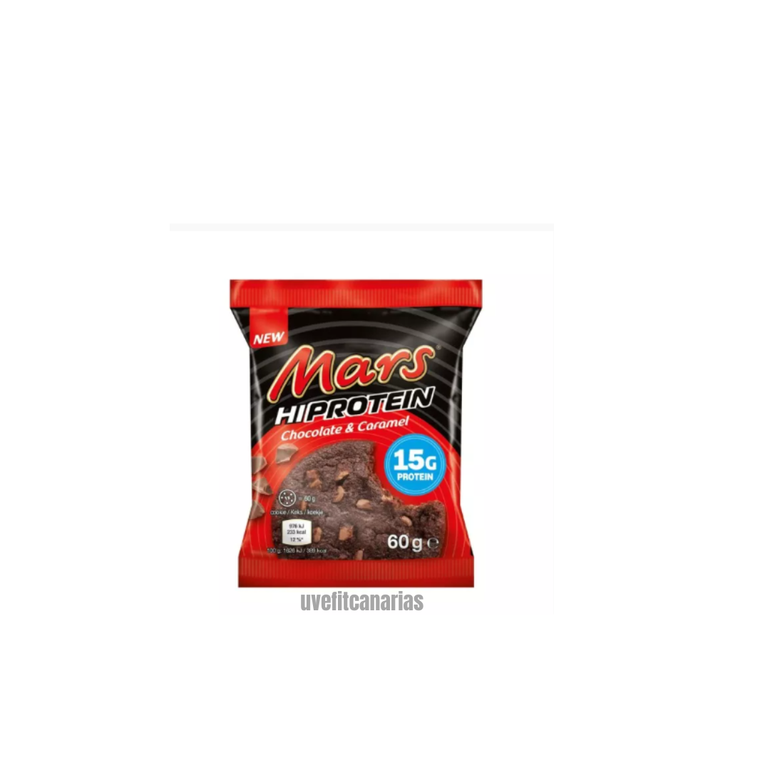 Galleta Mars, Chocolate y Caramelo, 60gr - HiProtein