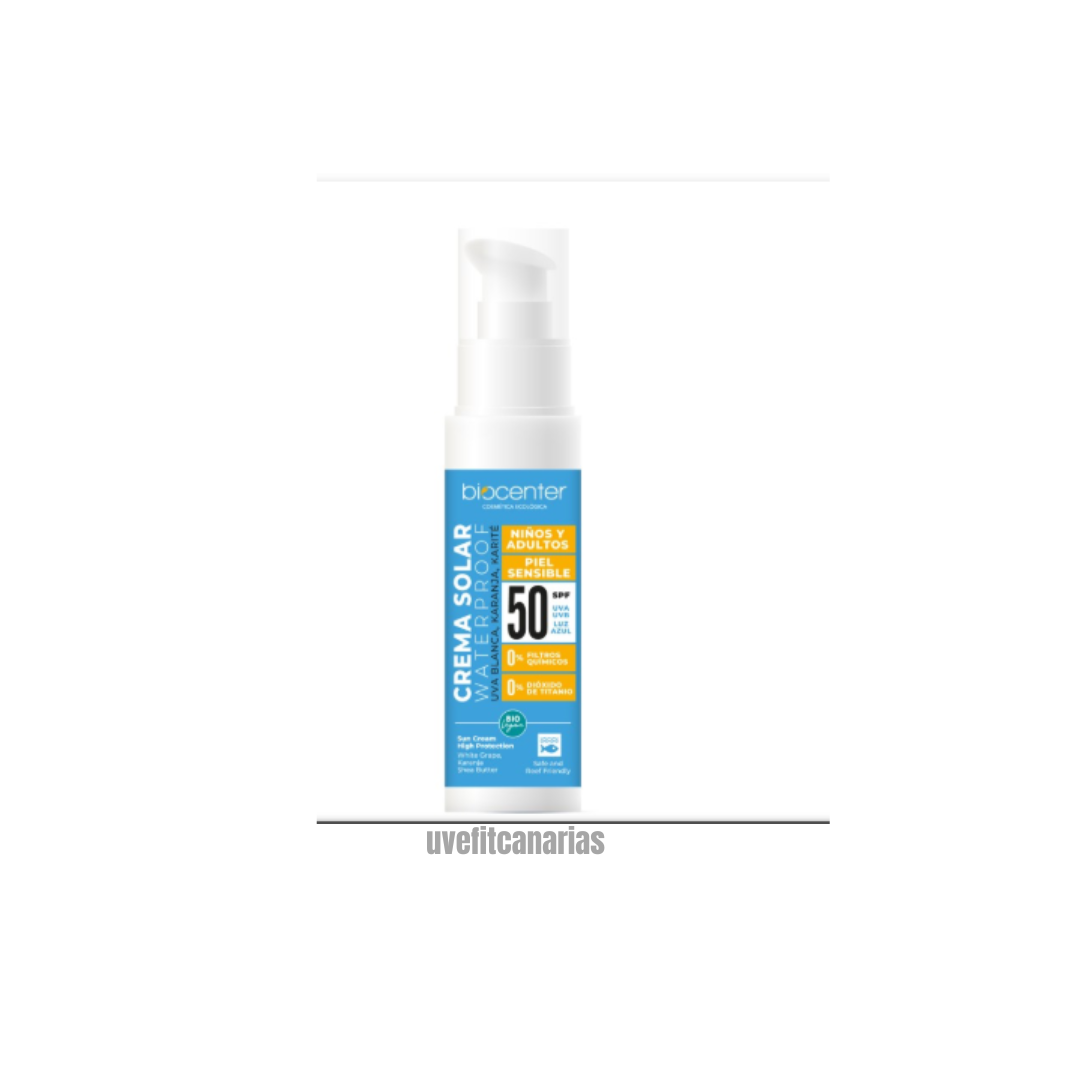 Protector Solar natural SPF 50 para piel sensible, 100ml - BIOCENTER