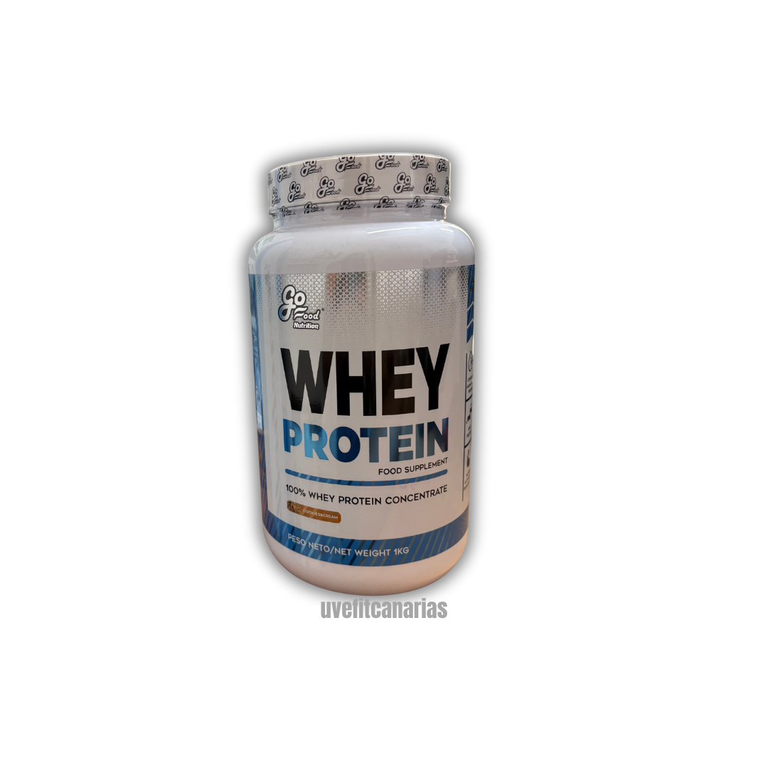 Proteína Whey, Cookies and Cream, 1 kg - GoFood Nutrition