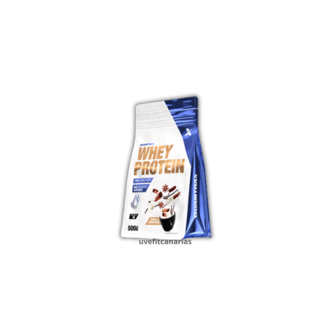 Proteína Whey, Vainilla con Canela, 500 gr - Quamtrax