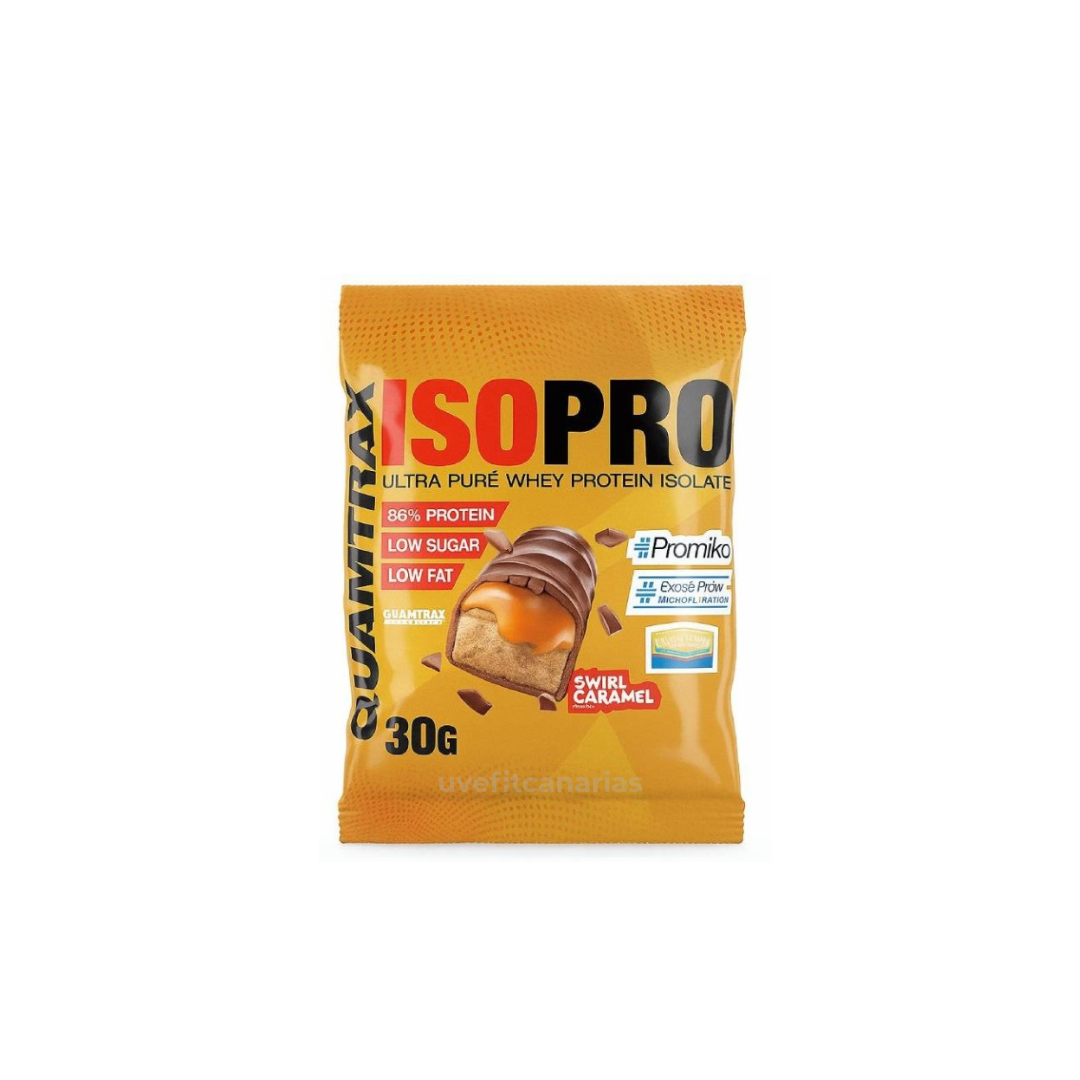 Monodosis, Proteína Iso Pro, Swirl Caramel, 30 g - Quamtrax