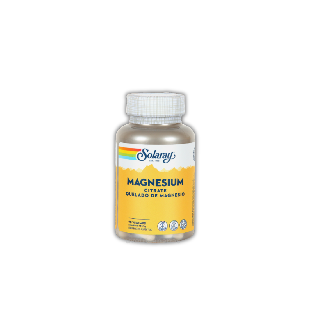 Magnesio Citrate Quelado, 90cap - Solaray