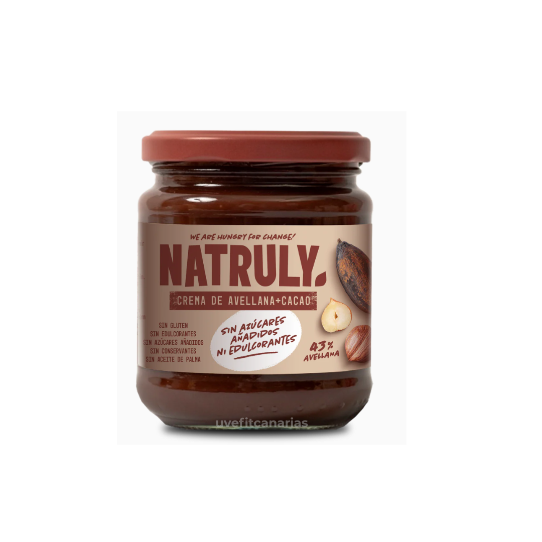 Crema de avellana - cacao, 285gr - Natruly