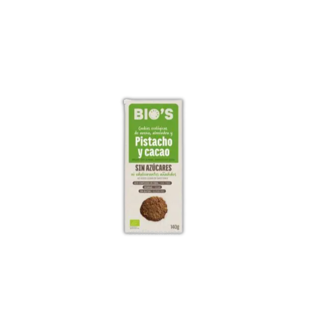 Cookies ecológicas de Pistacho y Cacao, 140g - Artipa