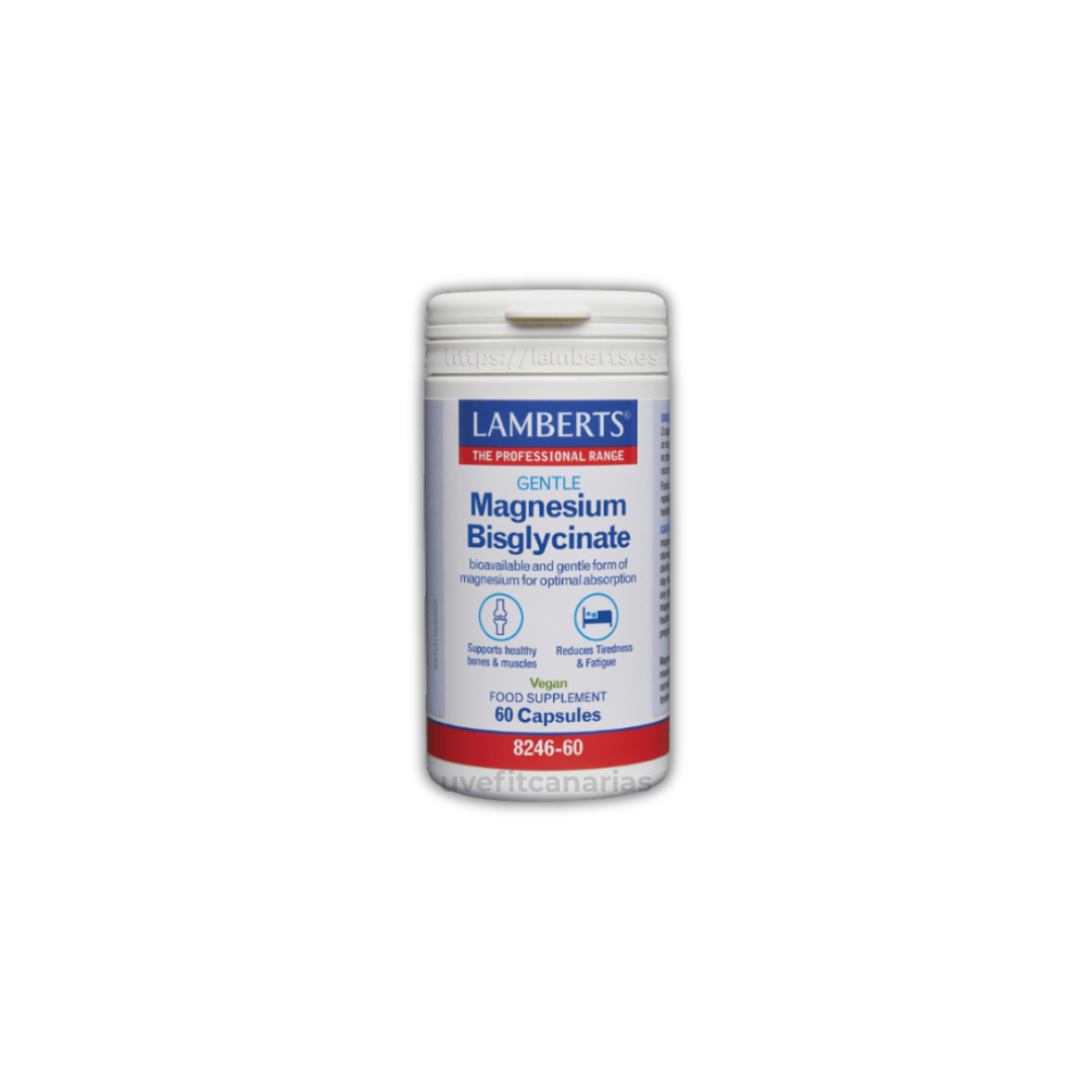 Magnesio Bisglicinato, 150 mg, Alta Absorción, 60 Cápsulas - Lamberts