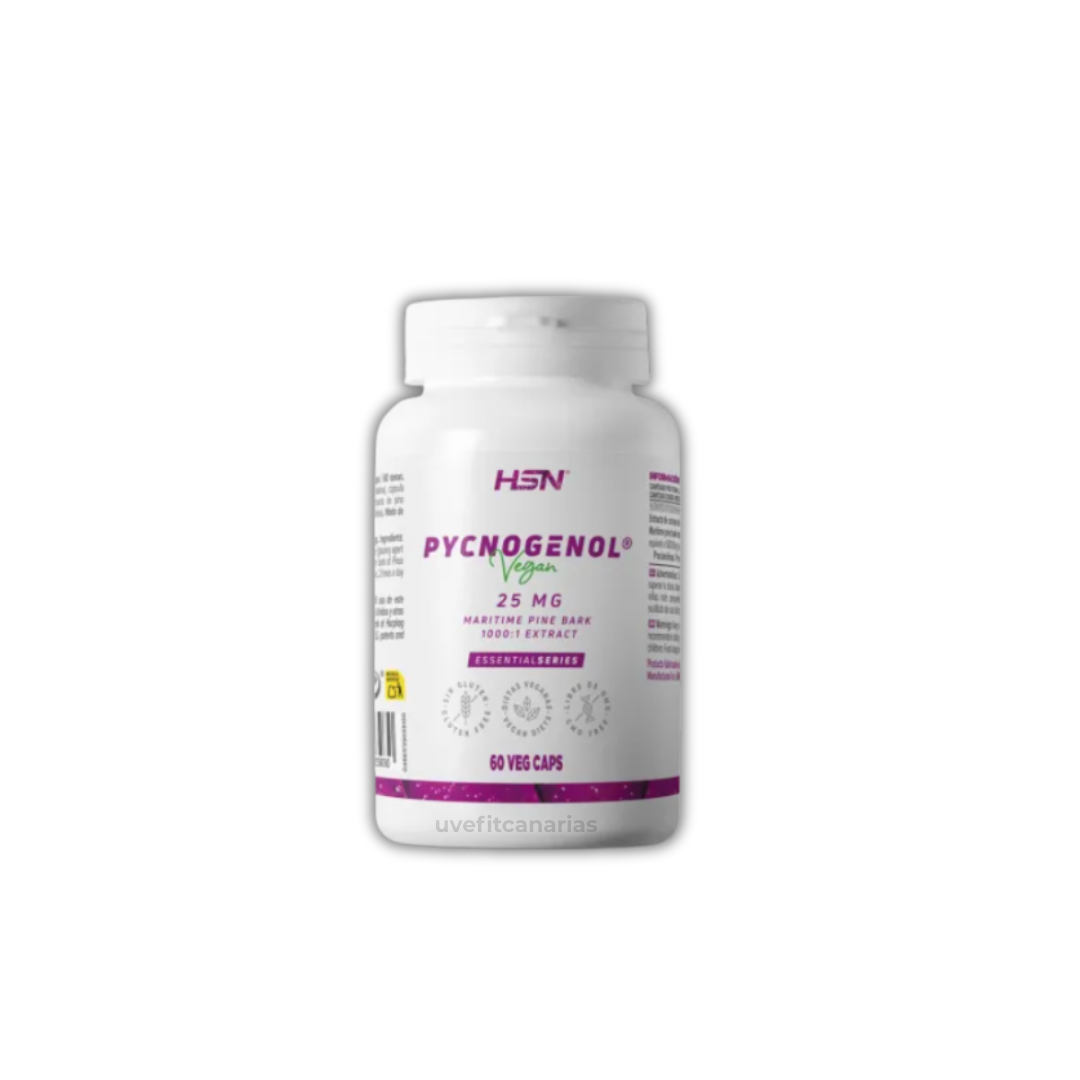 Pycnogenol Extracto de Corteza de Pino Marítimo 25 mg, 60 Cápsulas Vegetales - HSN