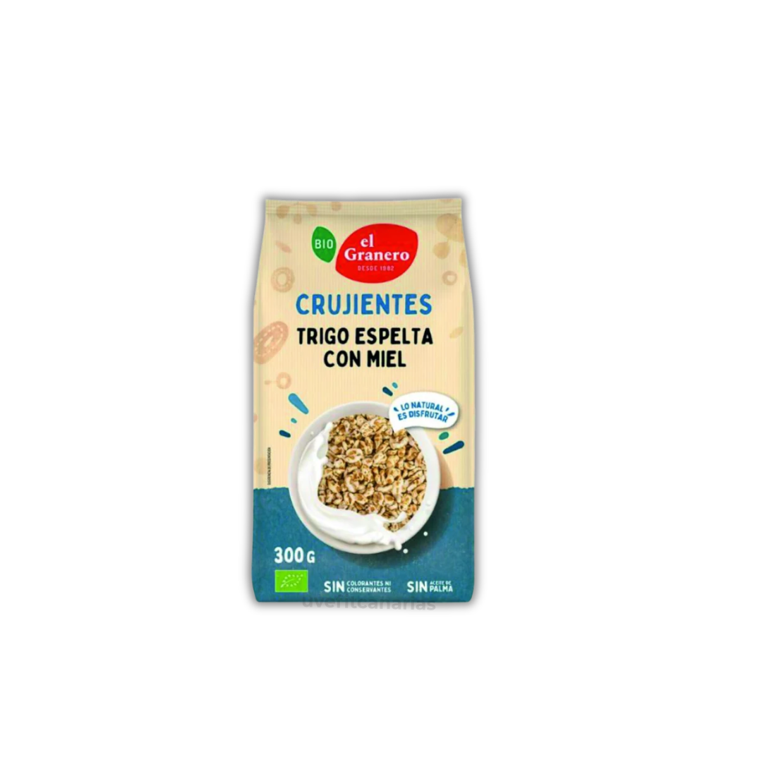 Cereales de trigo espelta con Miel, 300gr - El Granero