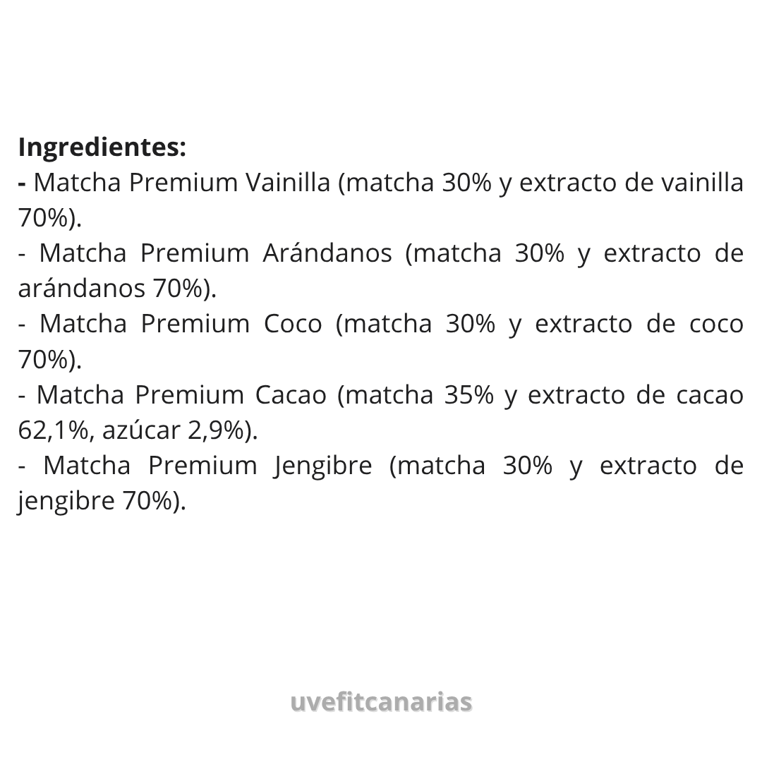 Pack Té Matcha 6 sabores - Matchaflix