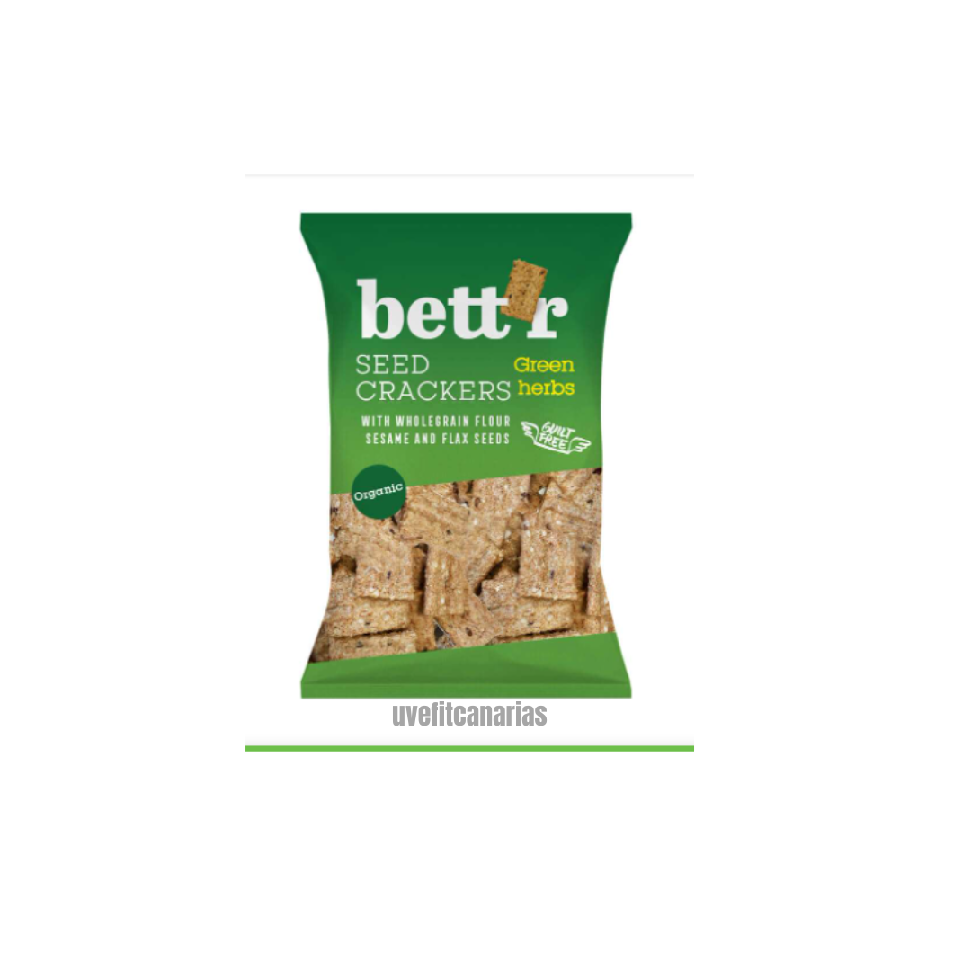 Cracker Semillas, hierbas verdes 150gr - Bett´r