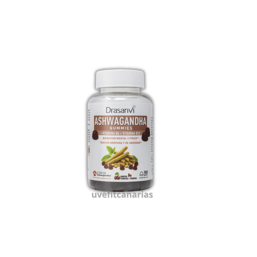 Ashwagandha KSM-66 90 gominolas, sabor cereza Drasanvi