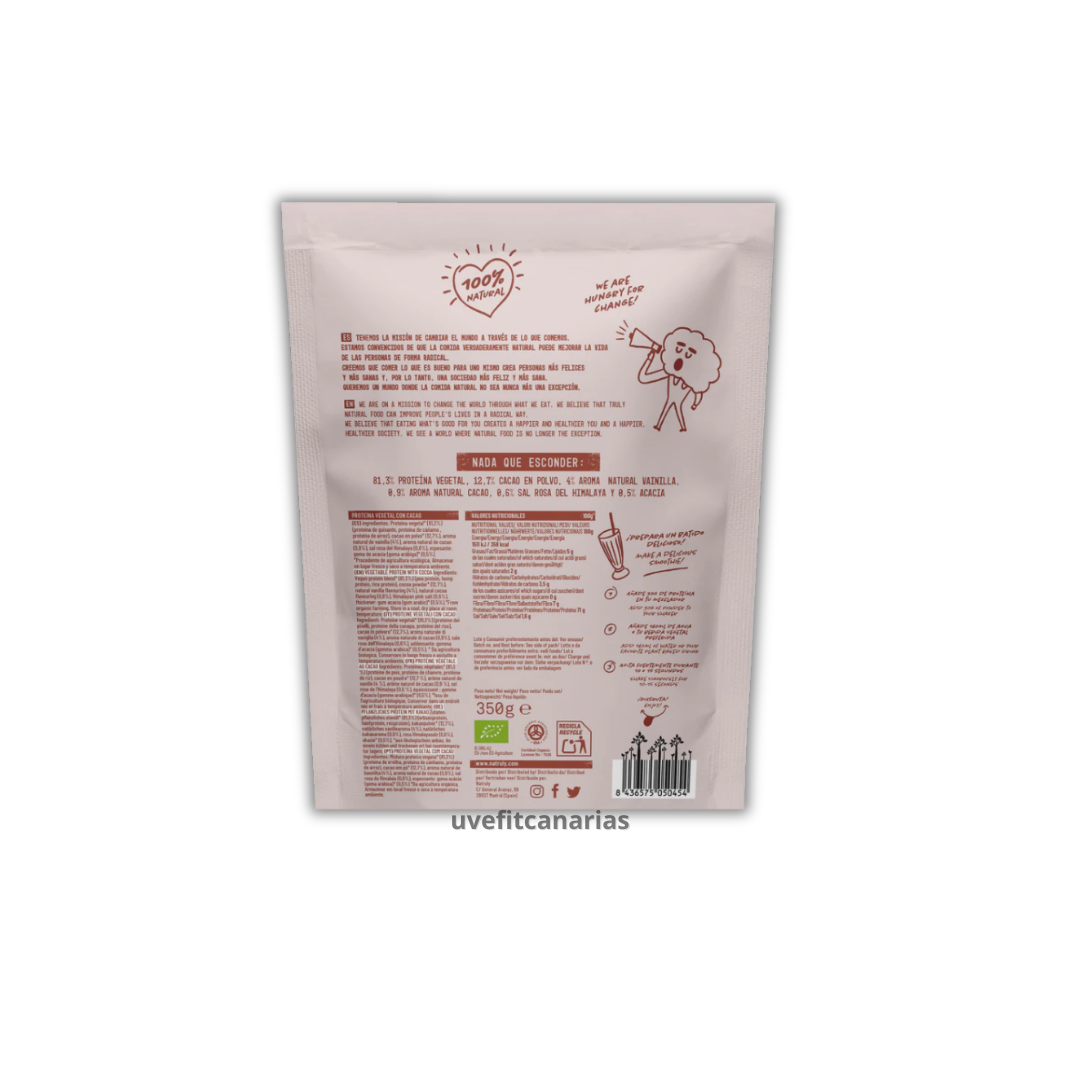 Proteína Vegana, Chocolate 350gr - Natruly