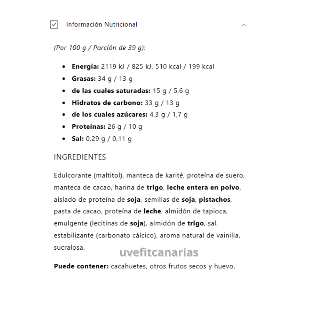 Barrita de Proteína, Pistacho - MaxiNutrition