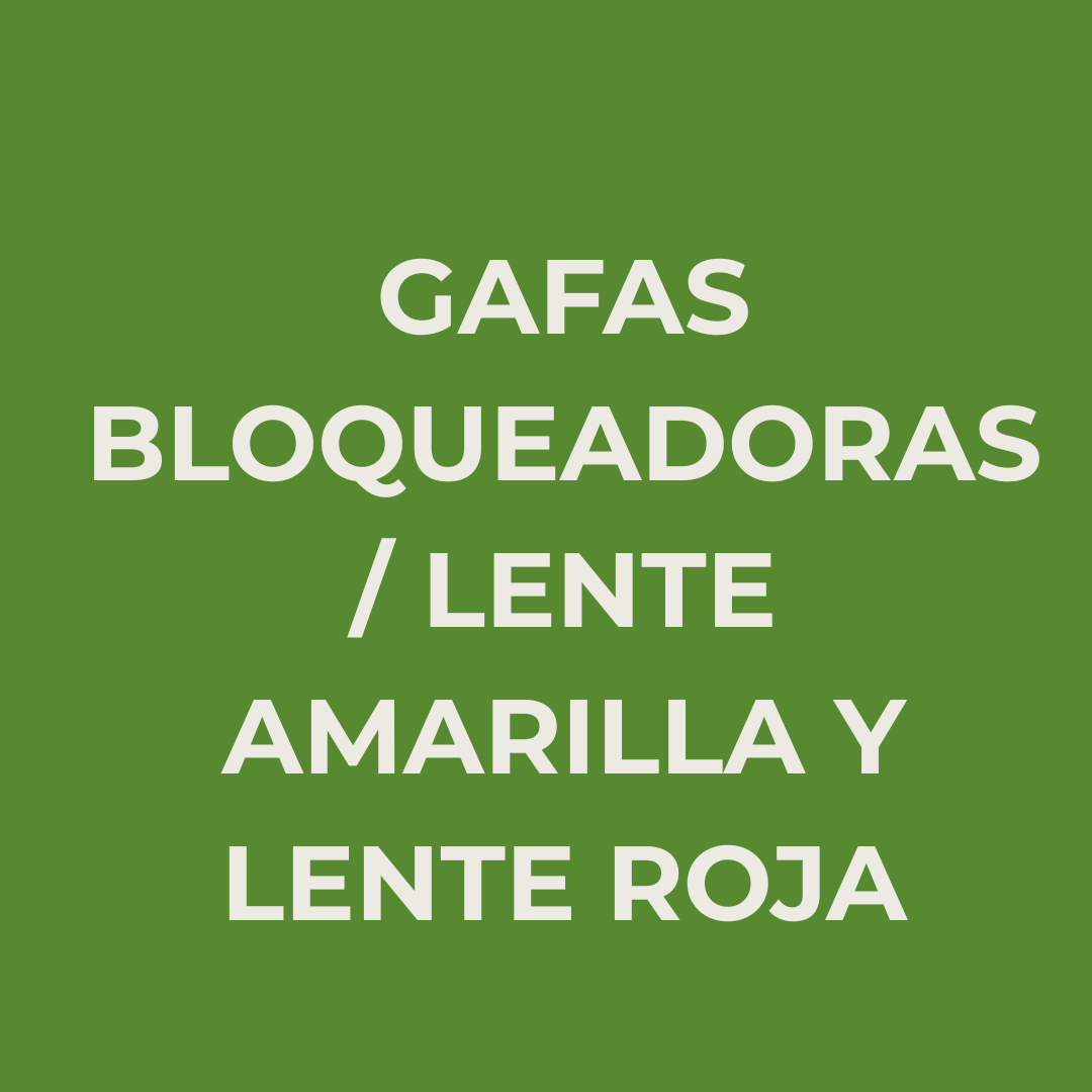 Gafas Bloqueadoras / Lente amarilla y Lente Roja