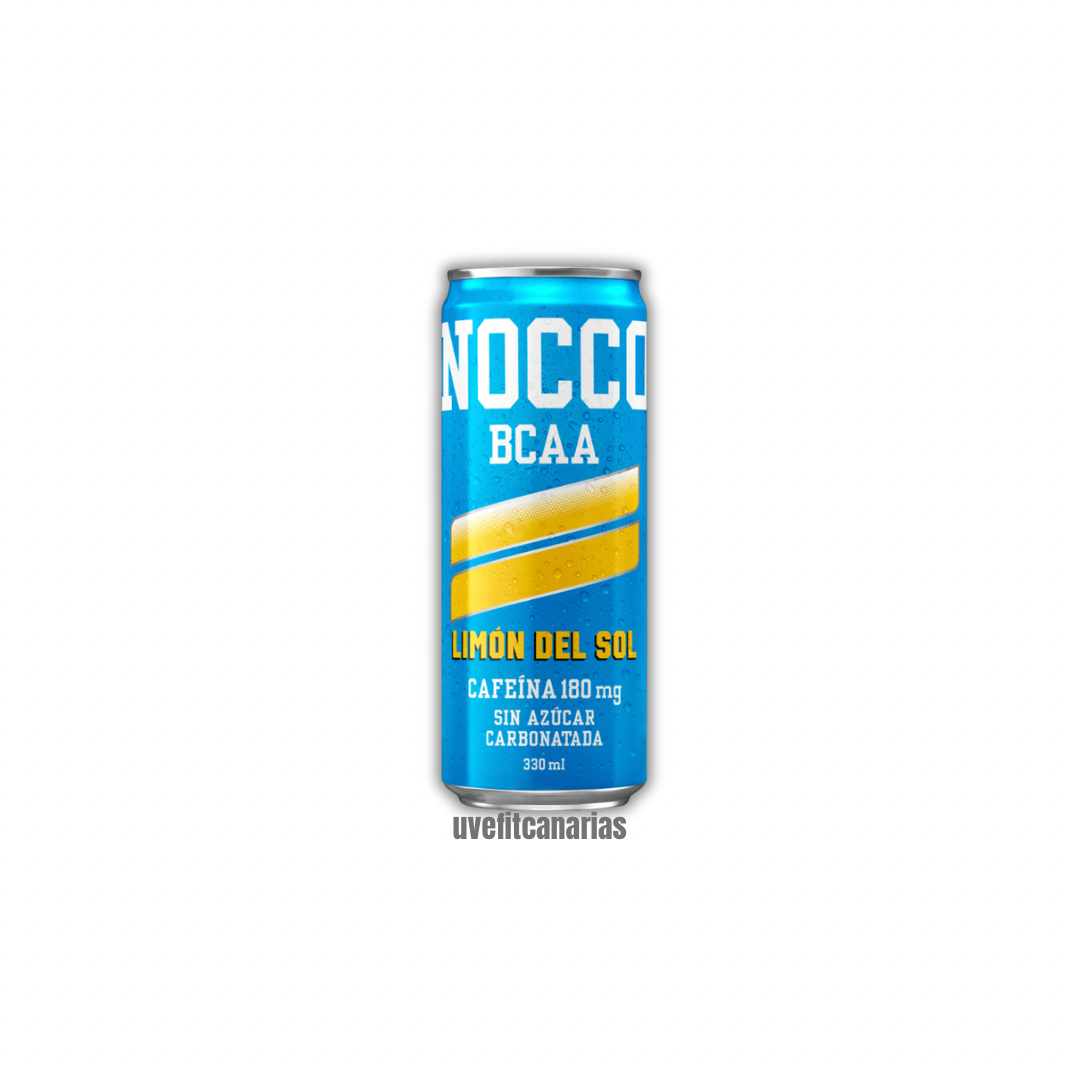 Bebida energética BCCA + cafeína, Limón del sol, 330ml - Nocco