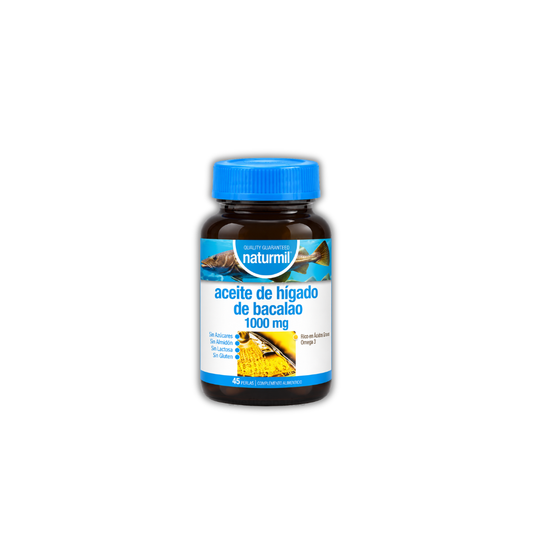 Aceite de Hígado de bacalao 45 perlas, 1000mg - Naturmil