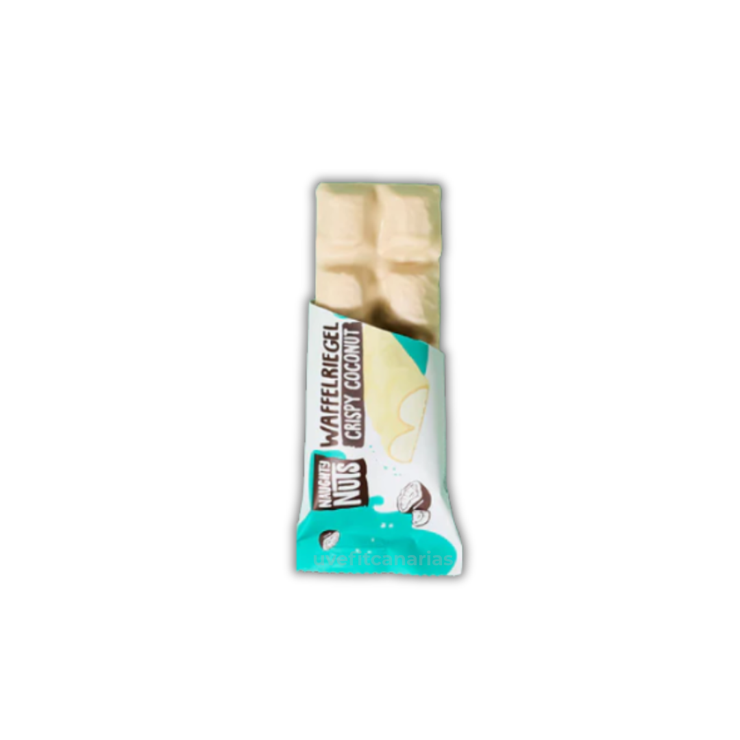 Barquillo Relleno de crema de almendra y coco, 33gr - Naughty Nuts