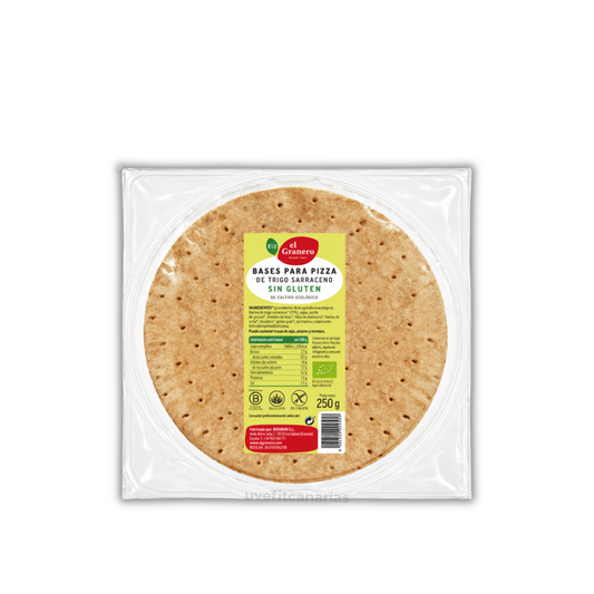 Bases para pizzas de Trigo Sarraceno, Sin Gluten - El Granero