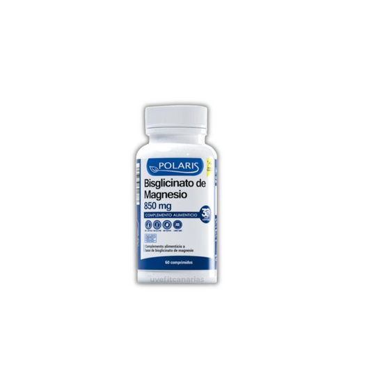 Bisglicinato de Magnesio, 850mg, 60 comprimidos - Polaris