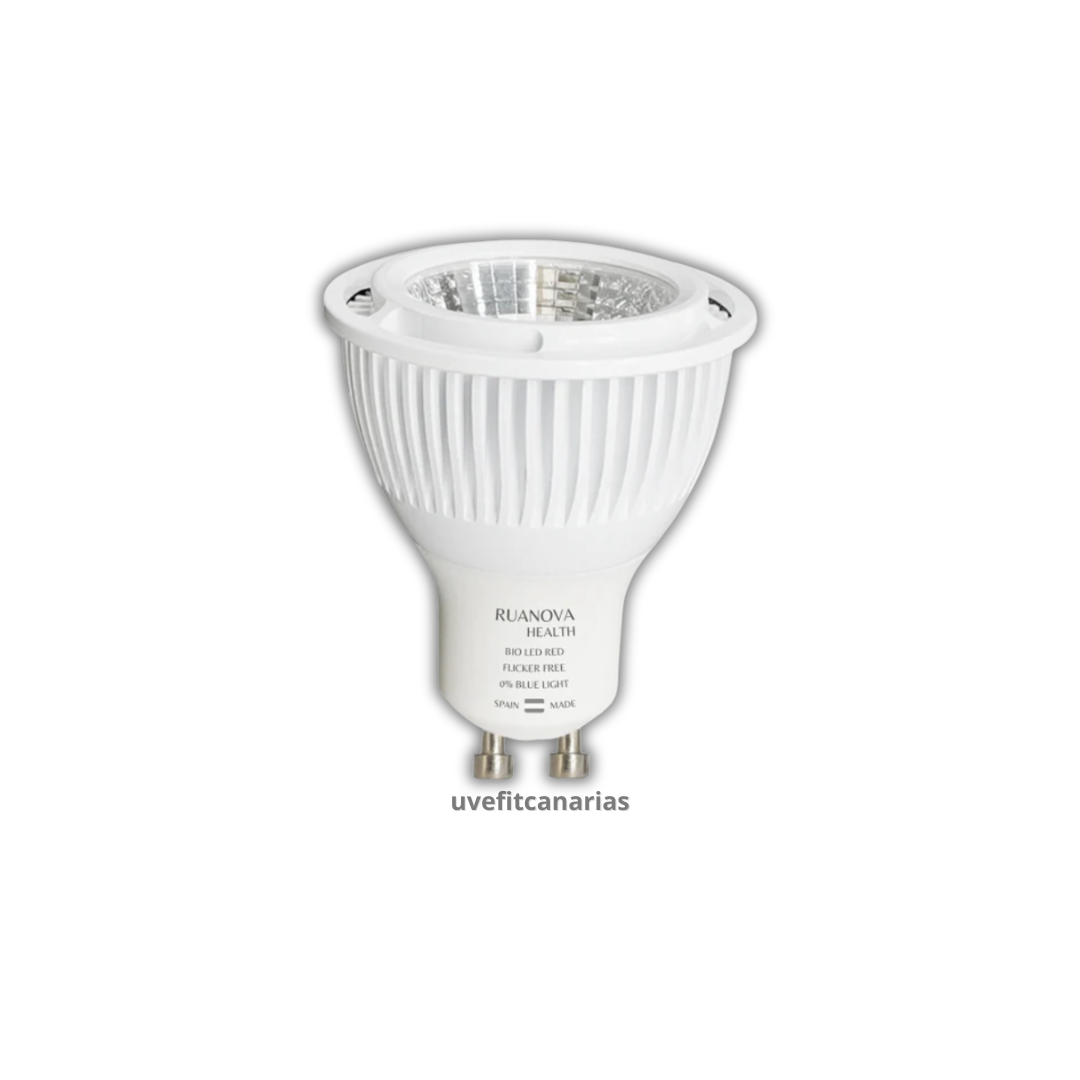 Bombilla BIO LED Luz Roja Flicker FREE - GU10 - Ruanova Health