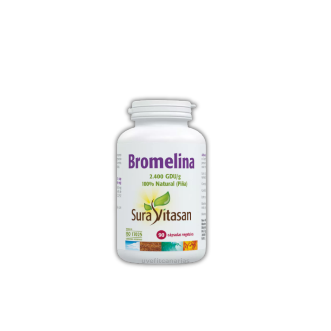 Bromelina, 2.400 GDU, 90 cápsulas - SuraVitasan