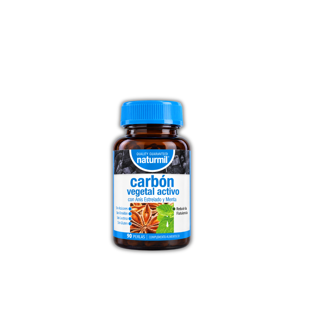 Carbón vegetal activo, 90 Cápsulas - Naturmil