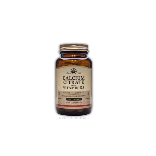 Citrato de Calcio con vitamina D3, 60 tablets - Solgar