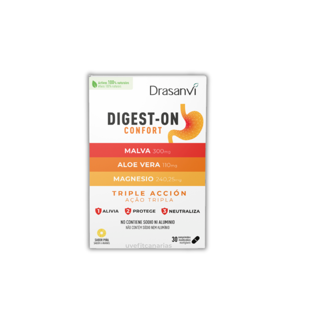 Digest-On Confort, Sabor Piña, 30 comprimidos masticables - Drasanvi