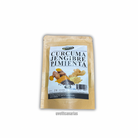 Cúrcuma, Jengibre y Pimienta, 100gr - Vivalle