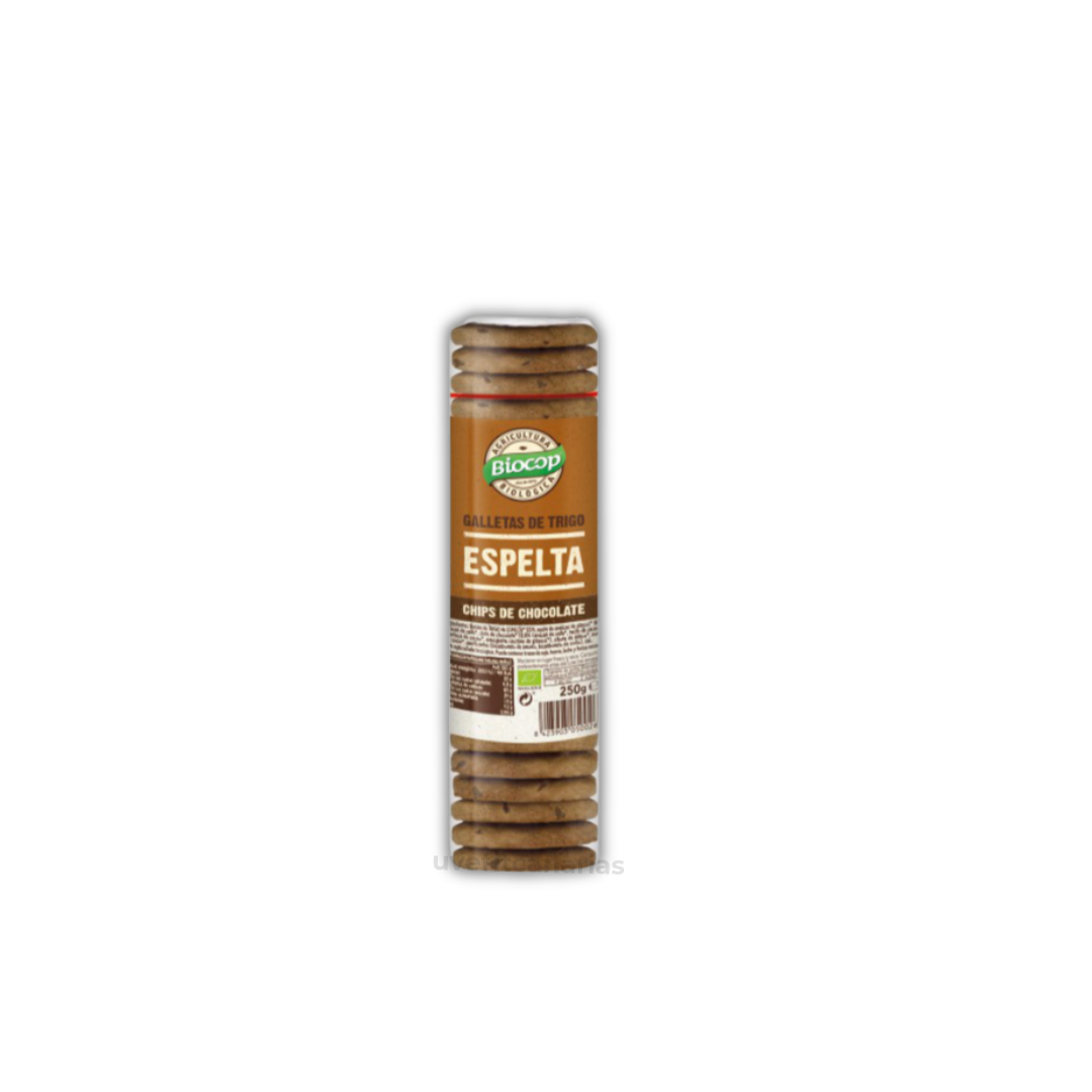 Galleta de Espelta, Chips de Chocolate, 250gr - Biocop